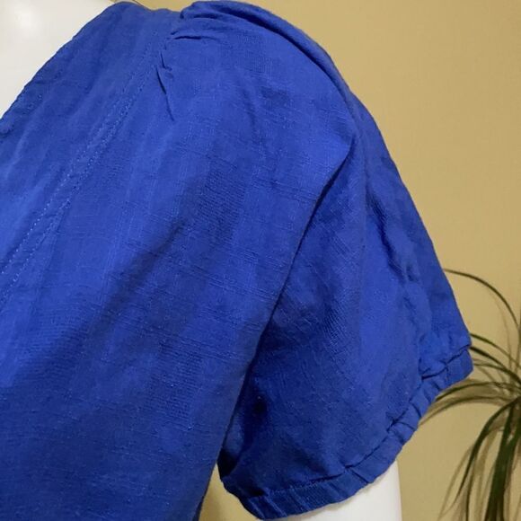 J Crew Royal Blue Sz 4 Dress W/Belt - Picture 4 of 6